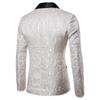 Men's Bling Jacquard Tuxedo Suit Party Coat Blazer Gentleman Jacket