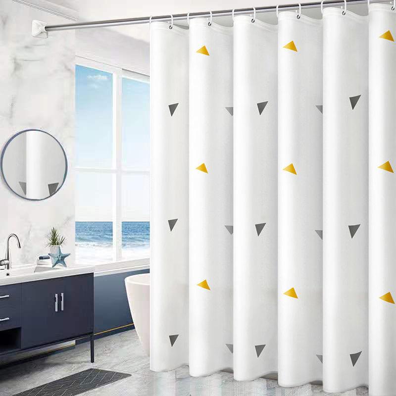 Shower Curtain Waterproof, Mildew-proof, Shading, Hook-free, Bathroom Dry and Wet Separation, Bathroom Shading Curtain