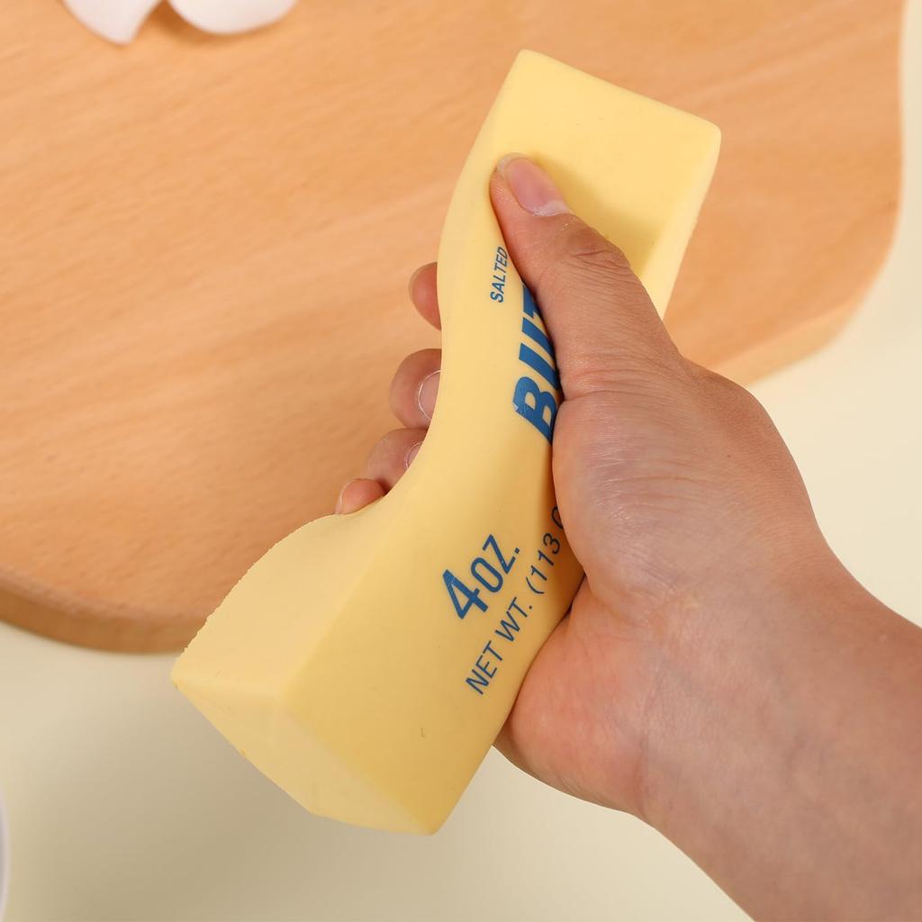 Aesthetic Butter Stick: Creative Food Squishy, Slow Rising Stress Ball, Office Desk Ornament, Funny Sensory Fidget Gift