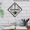 2D Flat, 1pc, Exclamation Warning Theme, Metal Warning Decor Gift for Safety Sign Lovers, Vintage Metal Aluminum Sign, Suitable for Office, Hallway