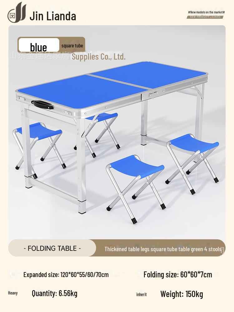 Přenosný multifunkční hliníkový skládací stůl pro stolování a venkovní použití
