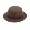 Hat Women's Woolen Top Hat Autumn and Winter Black Retro Gentleman British Style Flat Top Bow Top Hat Felt Hat