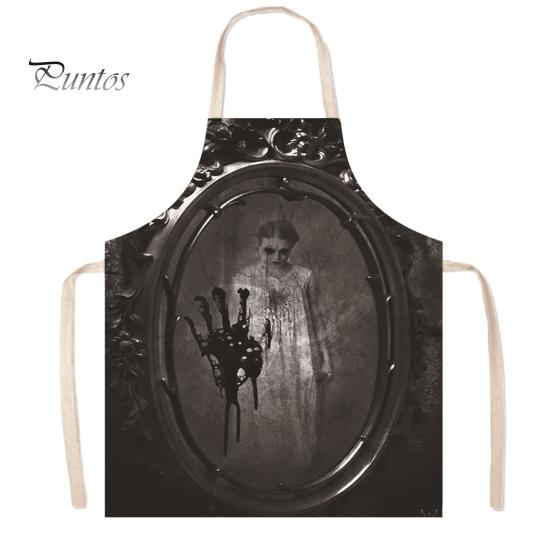 Novelty Barbecue Apron Halloween Butcher with Realistic Blood Stain, Washable Protective Work Apron, Funny Prank Gift Horror Costume Prop for Cosplay
