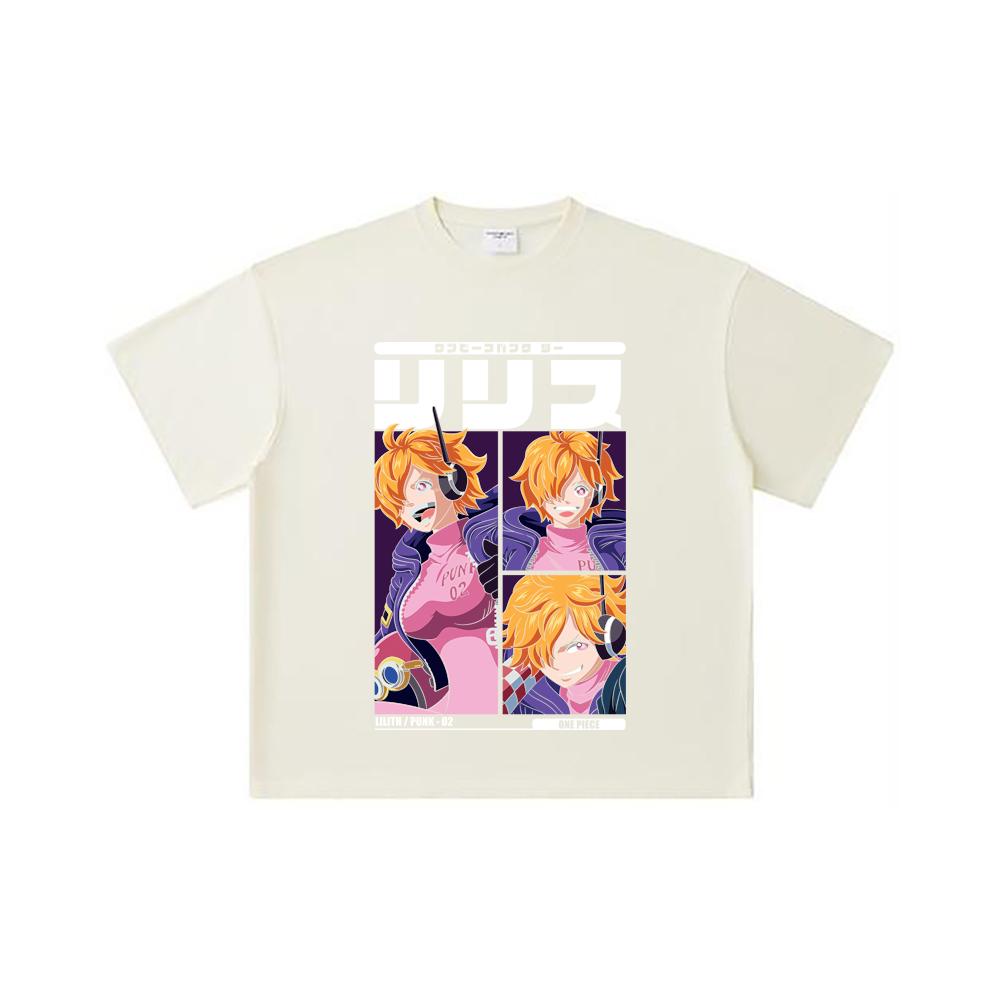 

260 GSM Double Yarn 32 Count 100% Cotton One Piece V47 Lilith Print Unisex Heavy Cotton T Shirt S абрикосовый