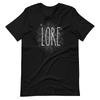 LORE PODCAST Graphic Black Tee Short-Sleeve Unisex T-Shirt