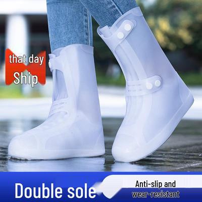 Men's Waterproof Non-Slip Silicone Overshoes - Durable, Thickened Rain Boots for Rainy Days