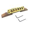 Gold Optional Archtop Jazz Guitar Roller Saddles Tune-O-Matic Bridge Rosewood Base with Wrench Guitar Bridge Replacement