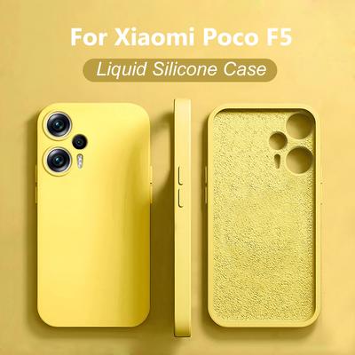 Poco F5 Case Luxury Liquid Silicone Phone Cases For Xiaomi Poco F5 F 5 Poco F5Pro PocoF5 Pro Shockproof Soft Back Cover