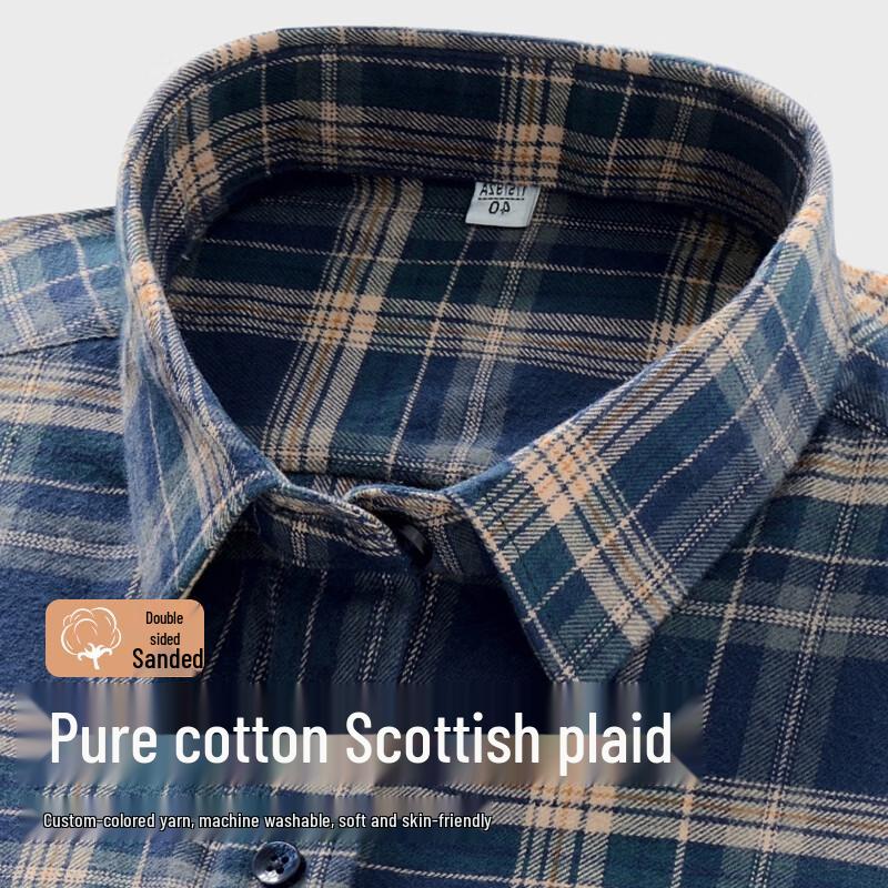 PLAYBOY Men s 100% Cotton Plaid Long-Sleeve Shirt 42 сине-желтая клетка