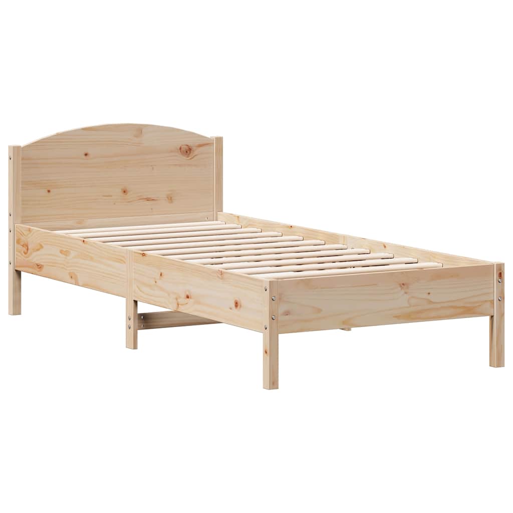 Vidaxl Rama Łóżka Bez Materaca, 75X190 Cm, Lite Drewno Sosnowe