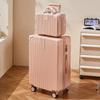 Lightweight 24-Inch Leather Suitcase: Stylish and Spacious Travel Trolley for Female Students