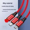 Braided 2A Fast Charging 3-in-1 Cable for Huawei, Apple, Android - Ideal for Car Use