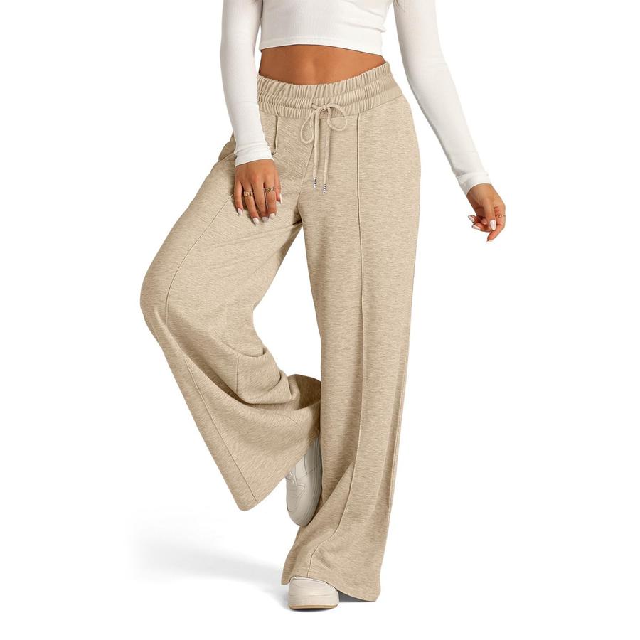 Nuovi Arrivi Autunno/Inverno Pantaloni a Gamba Dritta, Vestibilità Slim, Vita Alta, Svasati per Donna
