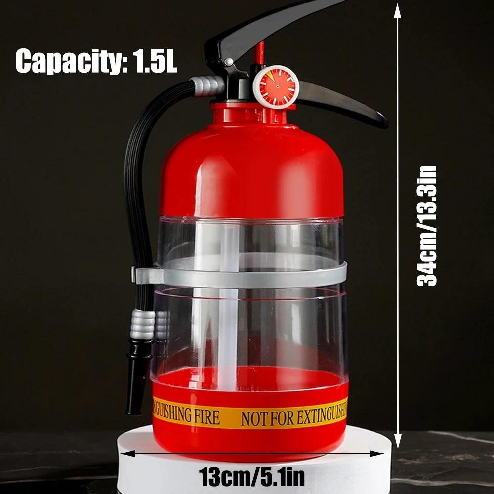 1.5L Creative Fire Extinguisher Drinking Barrel [No cup]Wine Divider Cannon Portable Beverage Beer Drink Dispenser For Party Bar