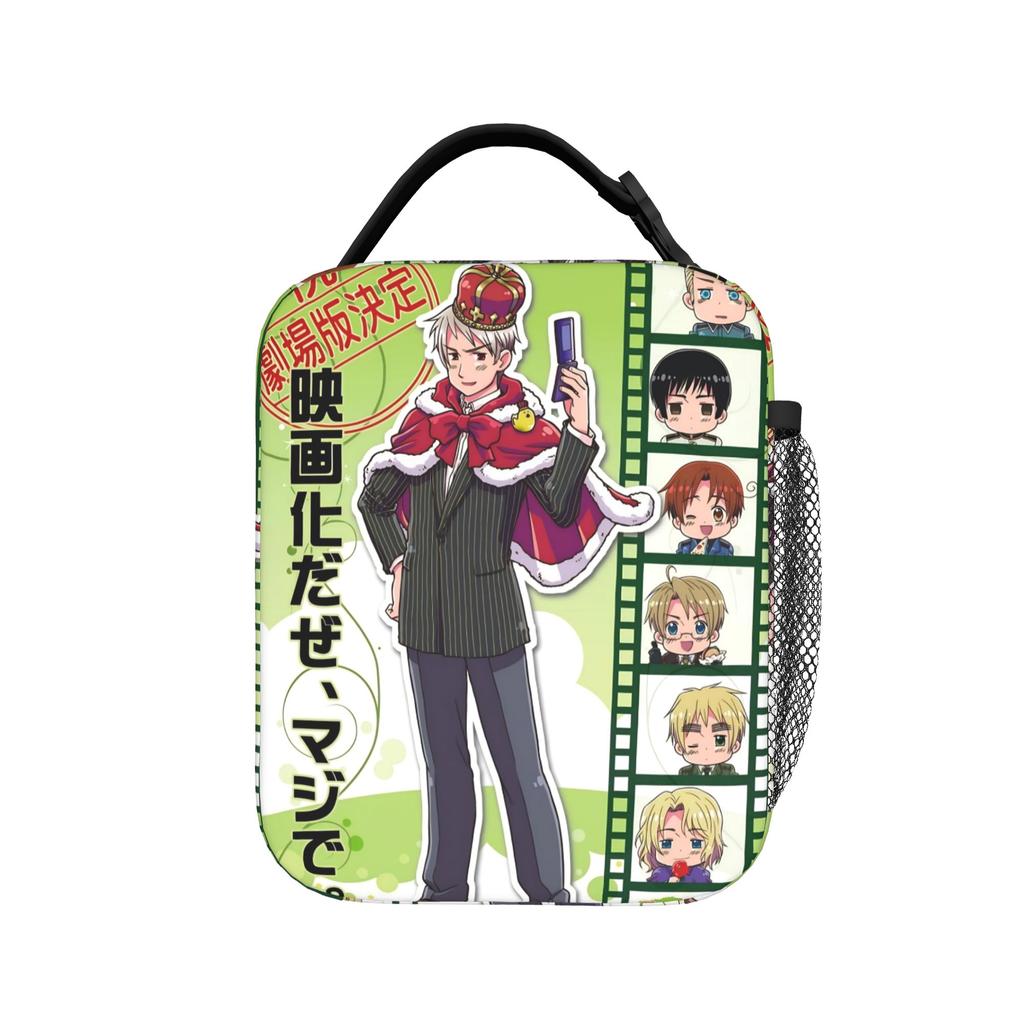 Hetalias Axis Powers Thermal Insulated Lunch Bag for Office Reusable Food Bag Container Men Women Thermal Cooler Food Box