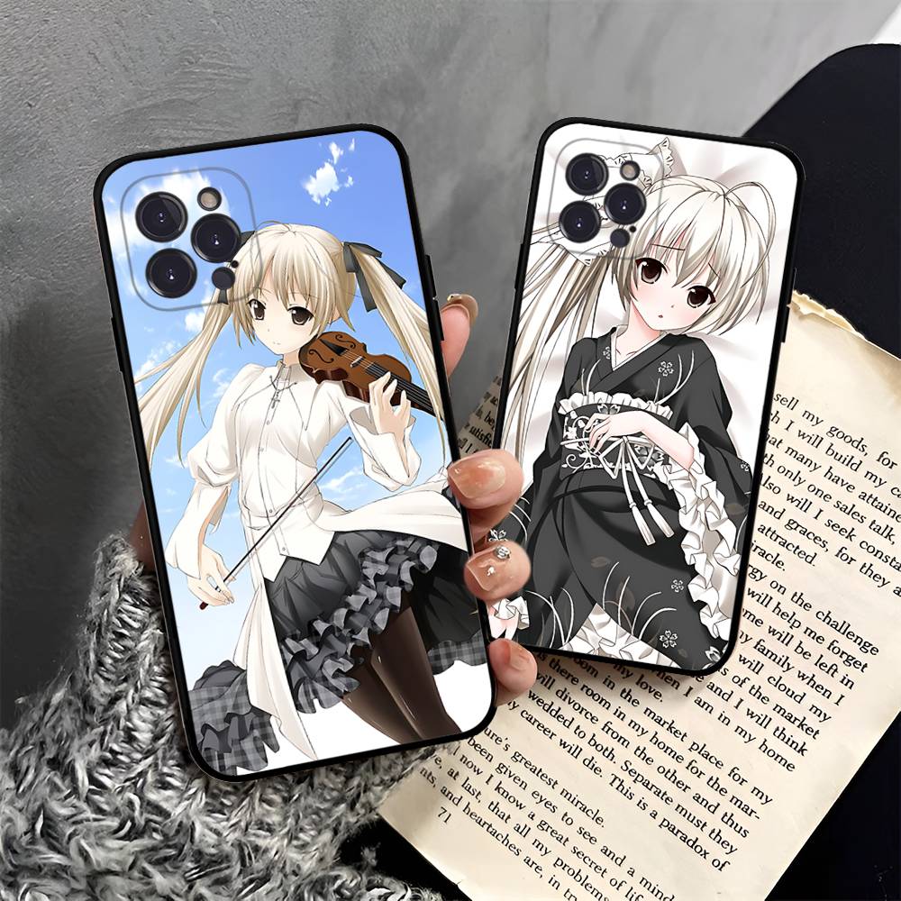 Yosuga No Sora Cartoon Phone Case Silicone Soft For Iphone 16 15 14 13 12 11 Pro Mini XS MAX Plus X Cover
