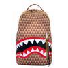 Schoolbag Backpack Men's and Women's Trend Brand Leisure Sports Backpack Fashion Plaid Shark Campus Class Student School Bag