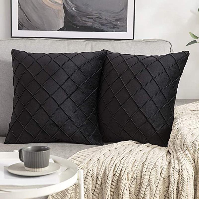 Sofa Pillow Bedside Car Lumbar Pillow Cushion Velvet Pillow Cover Ins Style New Plush Pillow