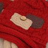 Keep Warm Crochet Lei Feng Hat Button Ear Protection Hat Casual Knitted Hat with Long Tassels  Girl