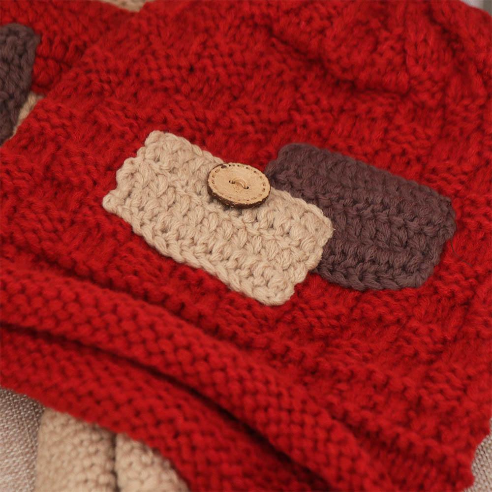 Keep Warm Crochet Lei Feng Hat Button Ear Protection Hat Casual Knitted Hat with Long Tassels  Girl
