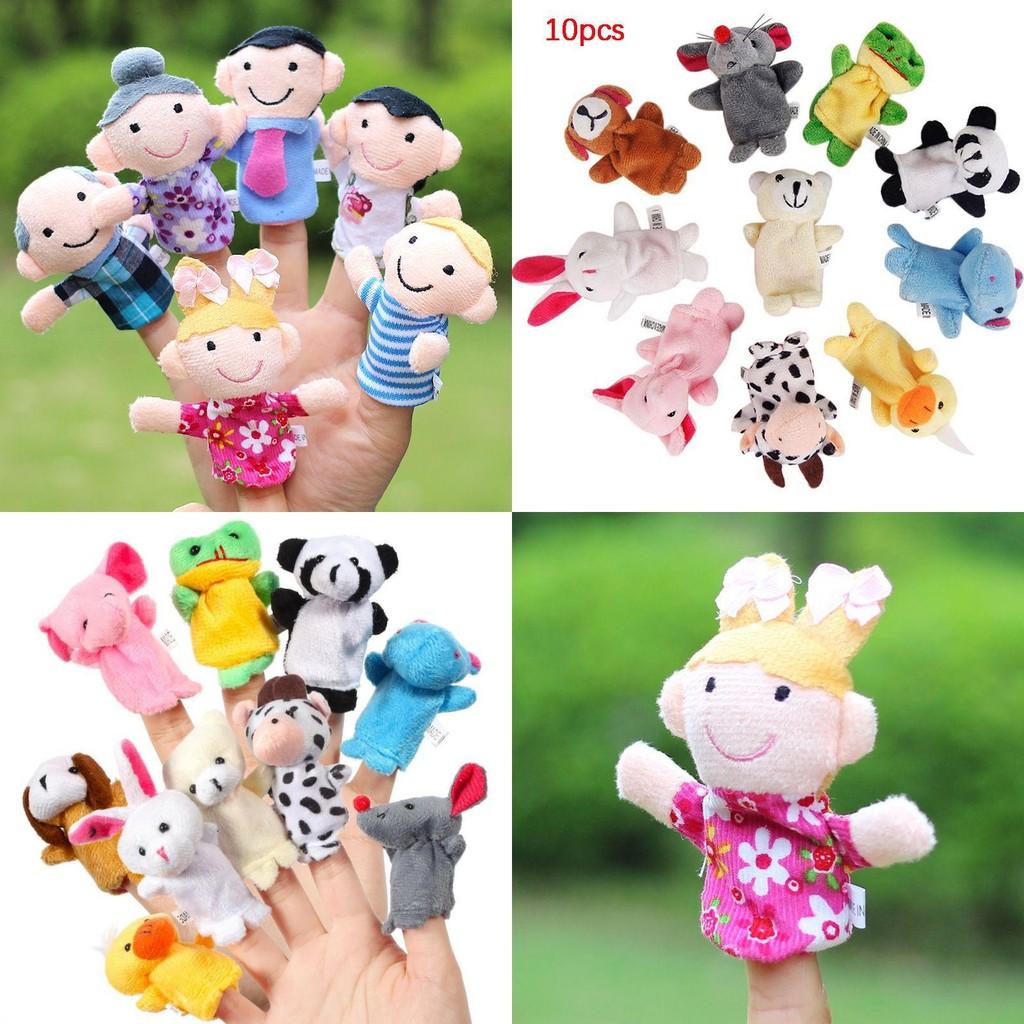 Cute Finger Puppets Doll Set For Kids Educational Family Entertainment 6/10/12 Pcs