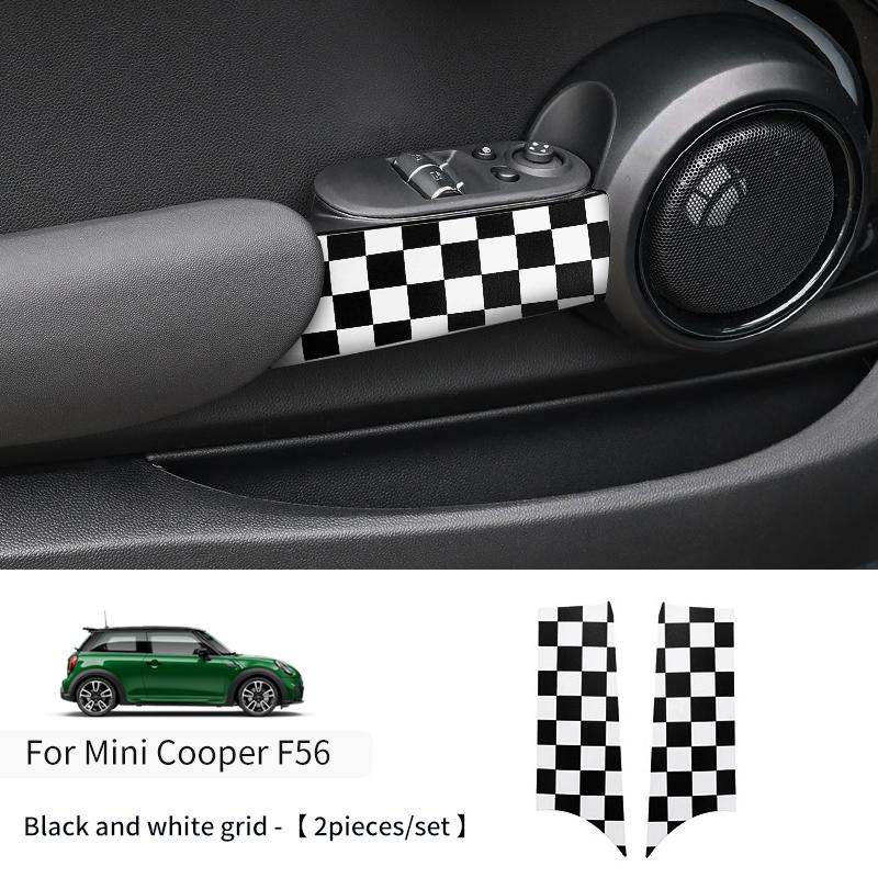 Autocollant Accoudoir de Porte de Voiture Pour Mini Cooper F55 F56 Cuir PU Poignée de Porte Auto Autocollant Accessoires de Décoration Intérieure de Voiture