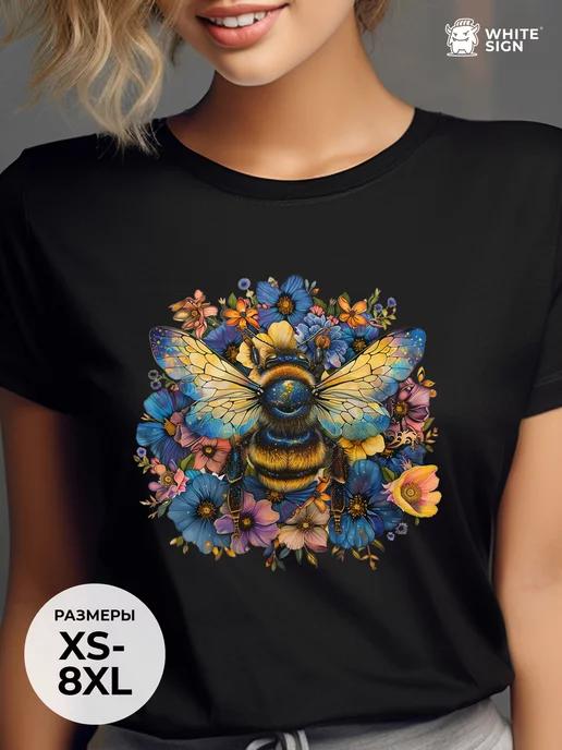 Oversized summer T-shirt: Little Bee print 3XL