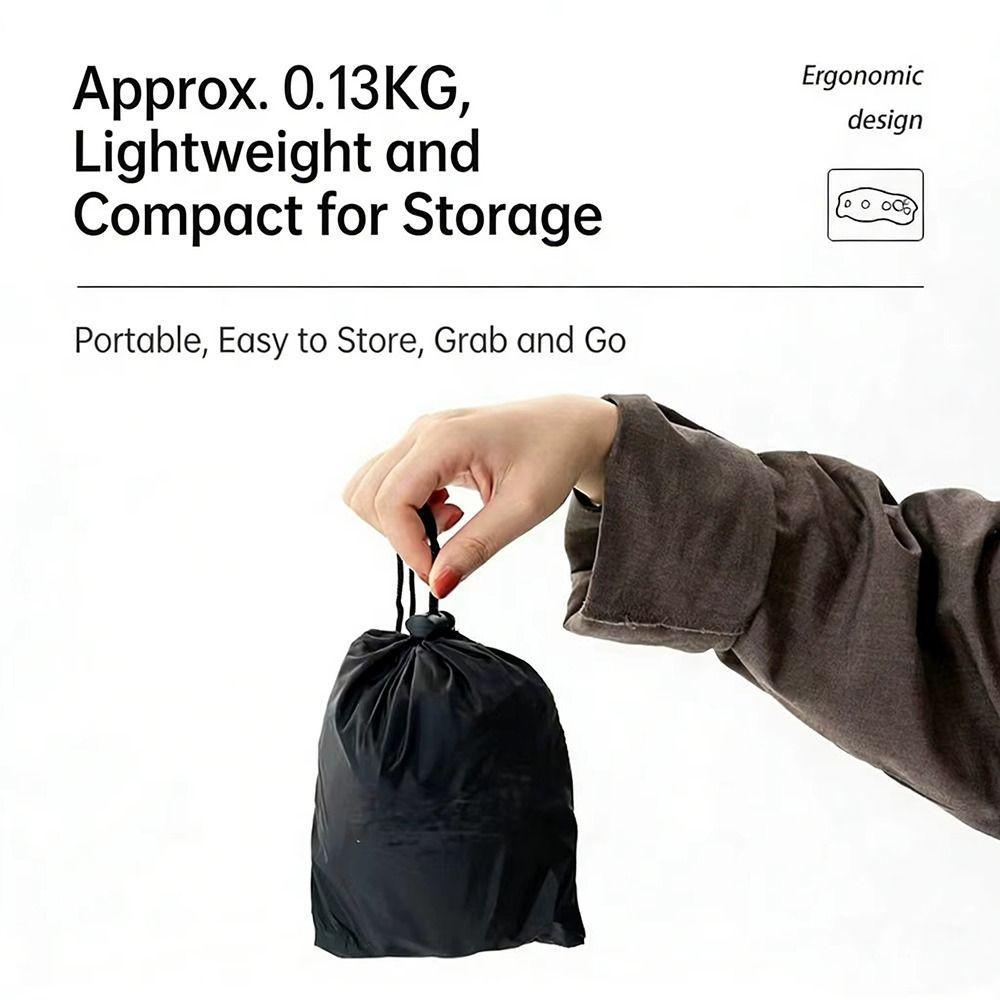 Portable Inflatable Lumbar Pillow with Storage Bag Press Self-Inflation Lumbar Support Cushion Breathable Adjustable