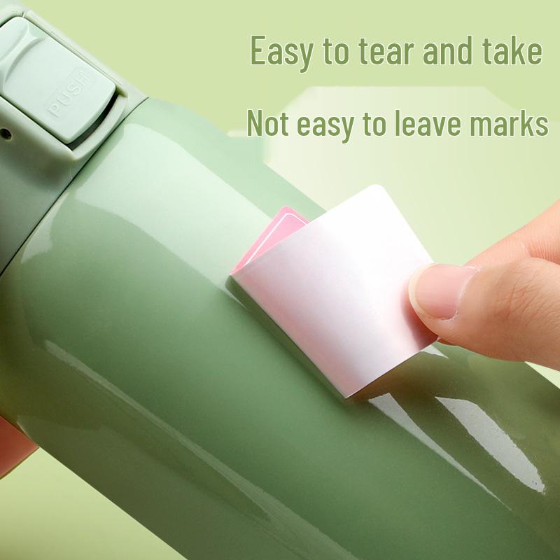 Cute Waterproof Self-Adhesive Color Label Stickers - Writable for Office and Price Marking Tasks