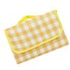 Picnic Blanket Waterproof Damp Proof Thickened Nonwoven Foldable Portable Gingham Picnic Mat for Beach Camping Yellow
