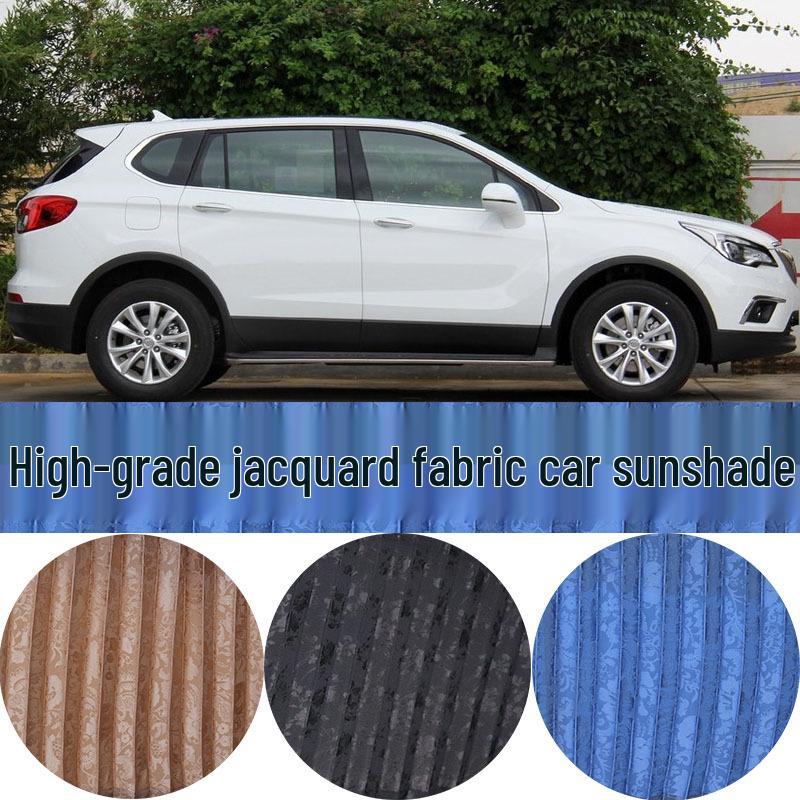 2014-2022 Buick Envision SUV Sunshade: Heat Insulating Jacquard Fabric Car Curtains with Double Track
