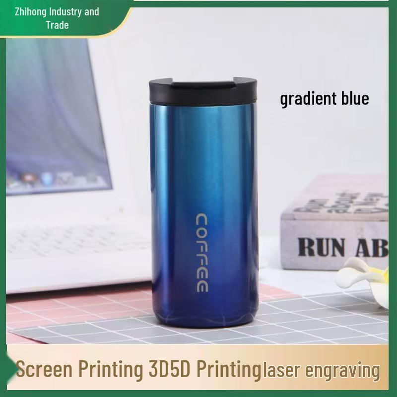 304 Stainless Steel Portable Thermos Coffee Cup - Simple & Creative Design for Couples