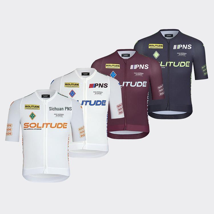 Maillot de cyclisme haute élasticité PNS Elite pour hommes et femmes - Manches courtes pour cyclisme sur route professionnel