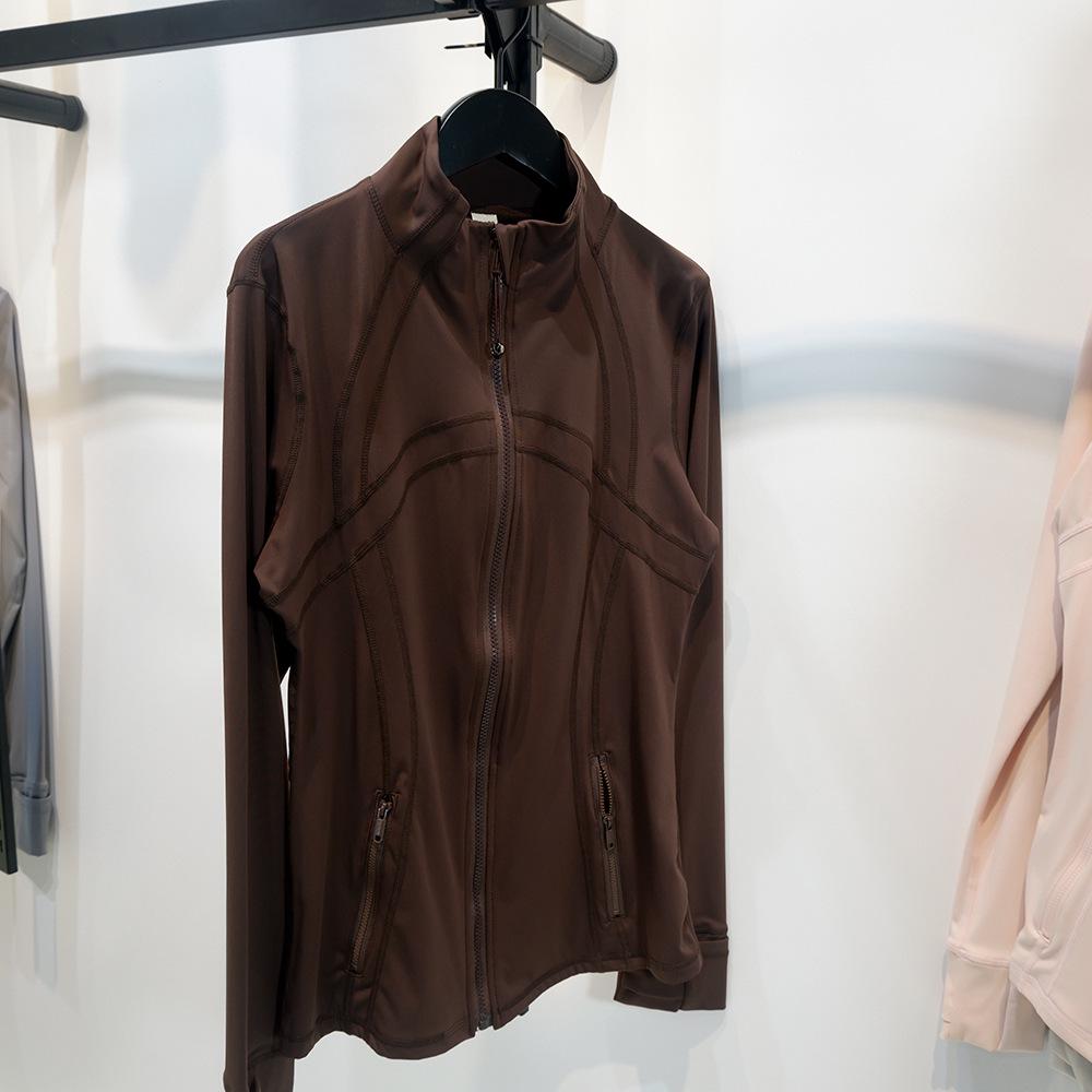 Women's New Stand Collar No Mesh Jacket – High Elastic, Moisture-Wicking, Slim-Fit Top