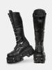 Fashion Vintage Rivet Women Trouser Legs High Boots Fashion Punk Style Shoes Autumn Winter Thick Heel Ladies Knight Long Booties