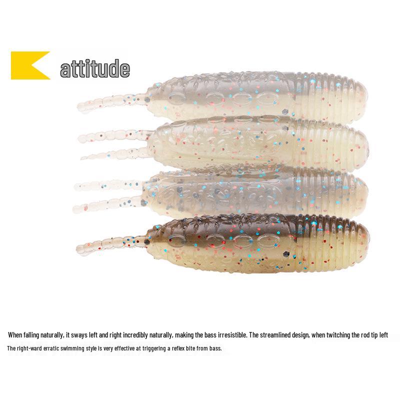 RIKAON Vysoce Gravitační Měkká Nástraha Wild Dog Shrimp pro Seabass a Mandarínské Ryby