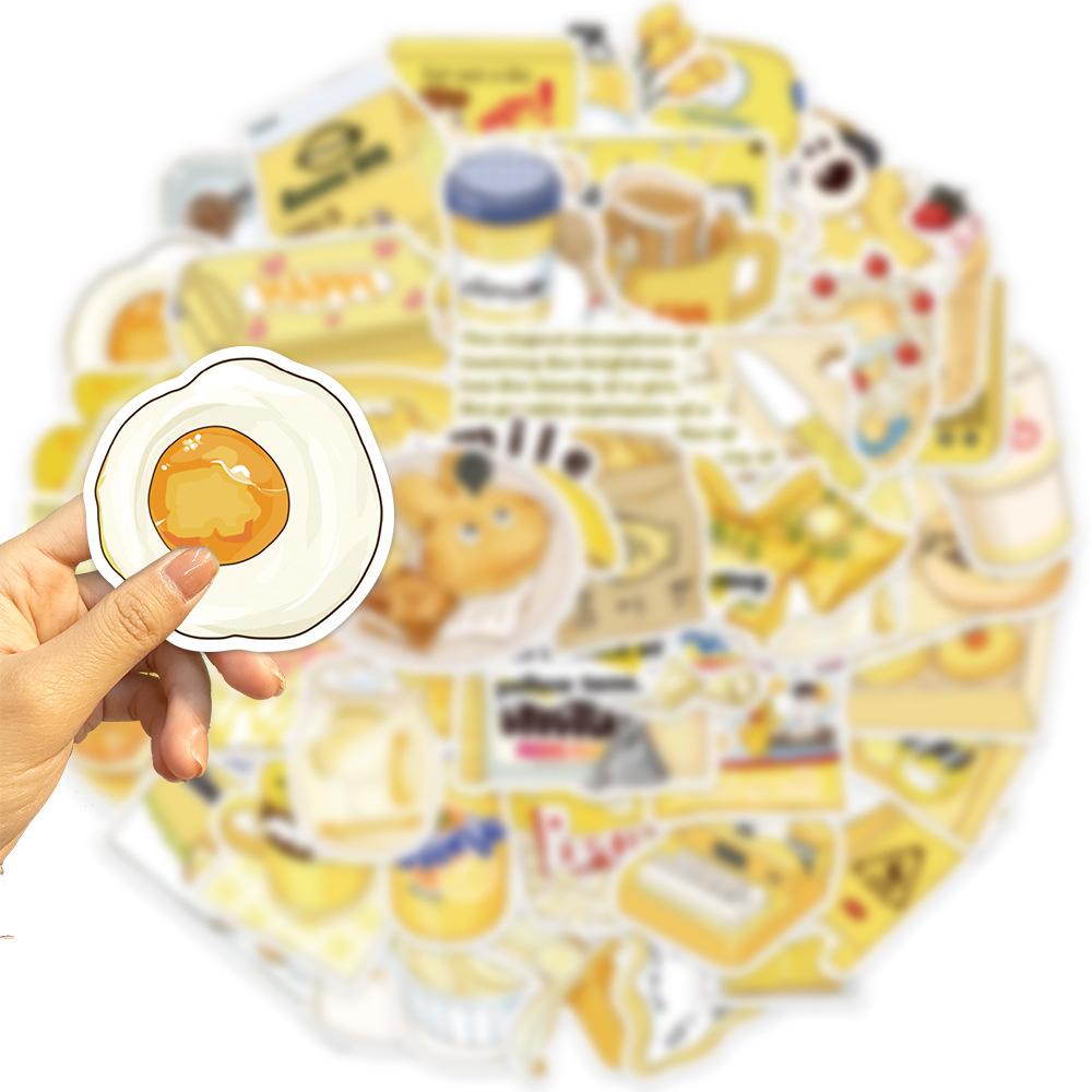 50 Yellow Salt-type Ins Graffiti Stickers Personalized Decorative Guitar Notebook Suitcase DIY Waterproof Stickers