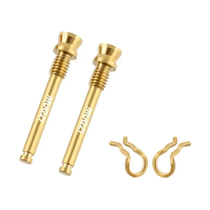 2pcs Titanium Bolts Bicycle Disc Brakes Caliper Lightweight Mounting Screws Road MTB Disc Brake Pad Bolts with Fixing Clip