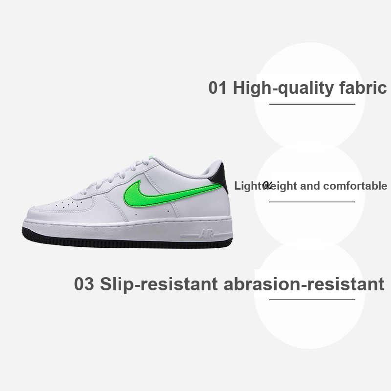 New Nike Air Force 1 GS White Green Strike FV5948-106