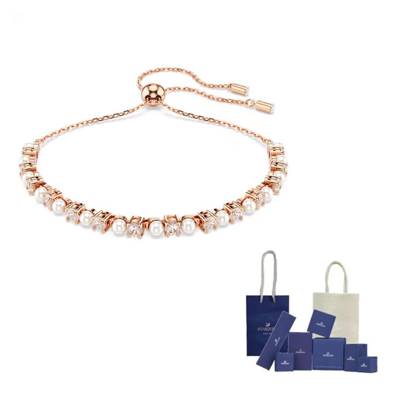 Swarovski Matrix Tennis Bracelet F-Original Brand Box And Bag розового золота
