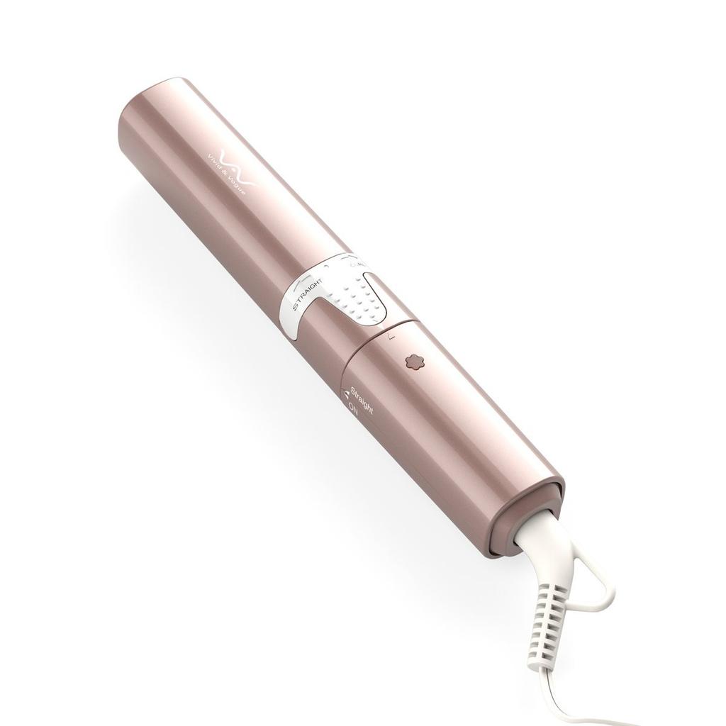 VAV Travel Straightener Curling Dual Mini Hair Easy to Can be Used Overseas & Iron, Use, 25mm, Iron, 2-Way, Carry,