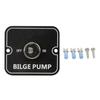 12V 24V Bilge Pump Control Switch with LED Indicator Light Sensitive Black Safe Manual Aluminum Panel