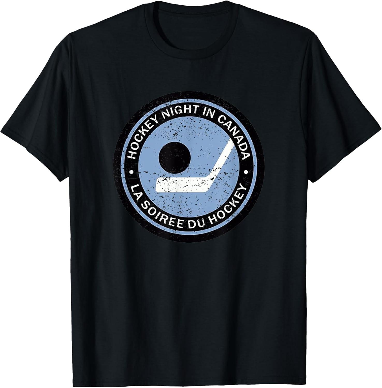 Vintage Retro Hockey Night In Canada Hockey Player Unisex Tee S-3XL XXXXL