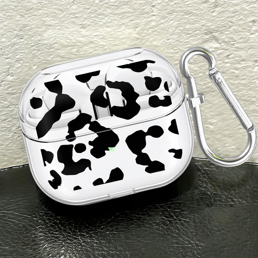 Transparente Kopfhörerhüllen Abdeckung Mit Haken Hülle Für Samsung Galaxy Buds Live 3Pro 4Pro 2Pro 2 3 FE 4 Pro Cartoon Leopardenmuster