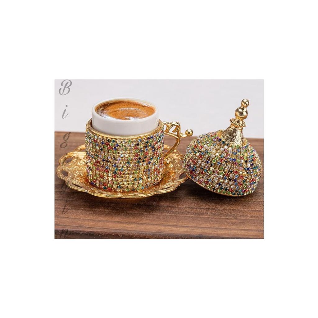 6-piece Coffee Cup Set Crystal Stone Coffee Cup Espresso Set 27 Pieces