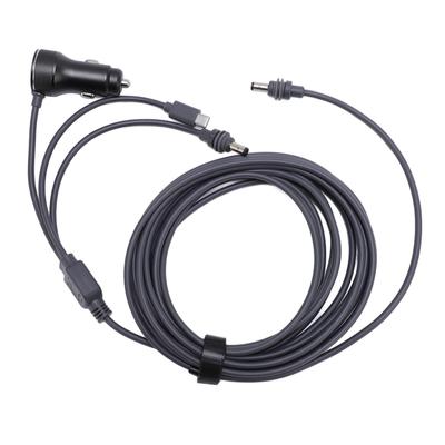 3 In 1 DC Power Cable for Mini Satellite Device Digital Display Car Charger Cord 12V24V 5 Meter