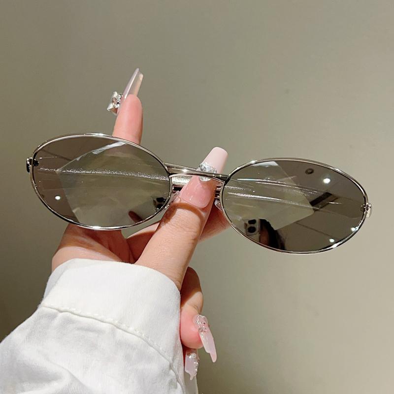 Vintage Oval Sunglasses Women Fashion Retro Outdoor Casual Shades Men  New in Trendy Brand Design Decor Sun Glasses