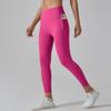 High-waisted Nude-feeling Yoga Pants for Women, Quick-dry, Tight-fitting, with Pockets, Suitable for Running and Yoga