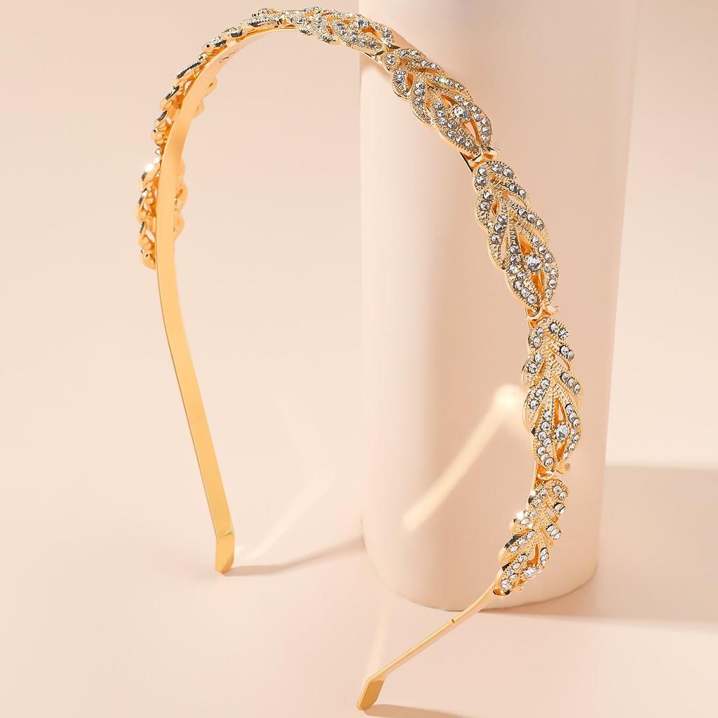 Thin Headband for Women Rhinestone Hair Accessory Slim Sparkle Bridal Wedding Daily Wear Elegant Headpiece