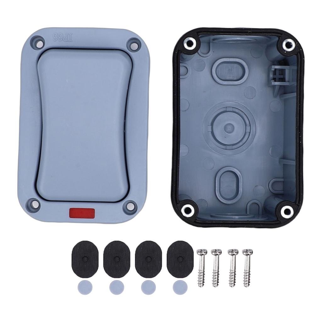 Outdoor Light Switch 20A Weatherproof IP66 Water Proof 1 Gang 1 Way Single Exterior Electrical Control with Indicator